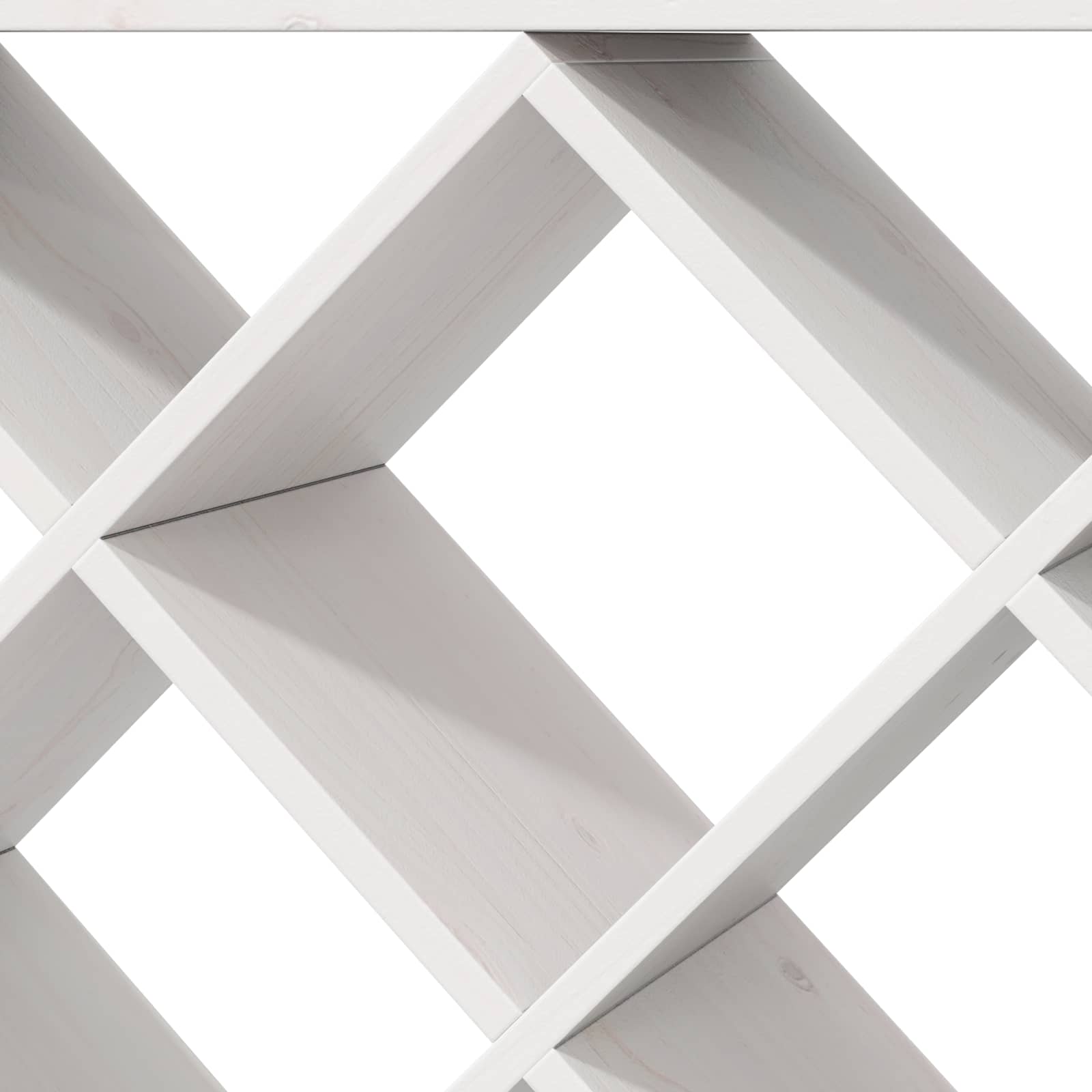 Raft pentru vin 2 pcs Alb 62 x 25 x 62 cm Lemn de pin masiv GartenMobel Dekor