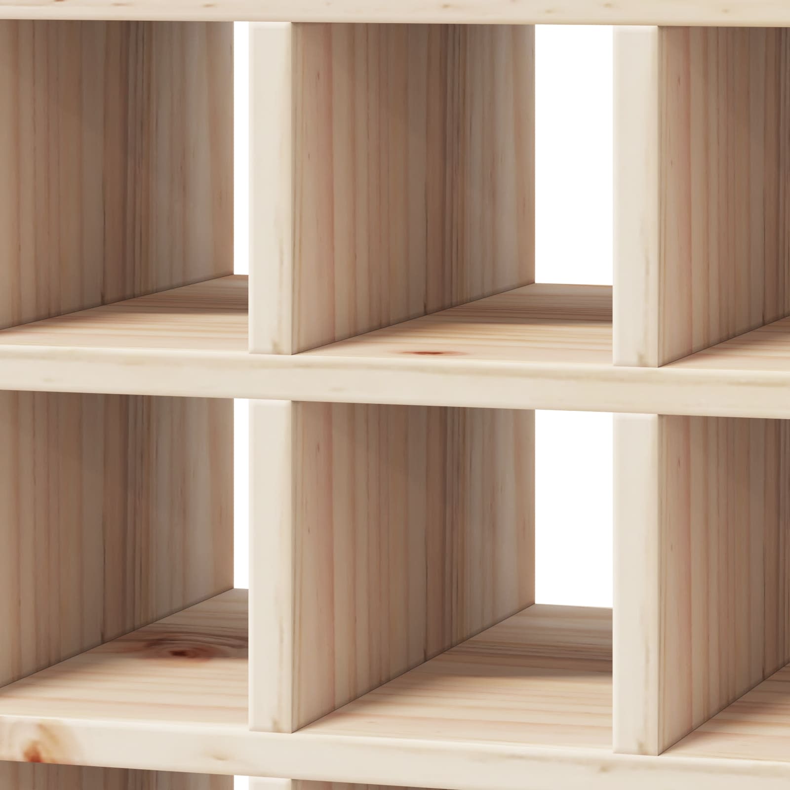 Raft pentru vin 2 pcs natural 56 x 25 x 56 cm Lemn de pin masiv GartenMobel Dekor