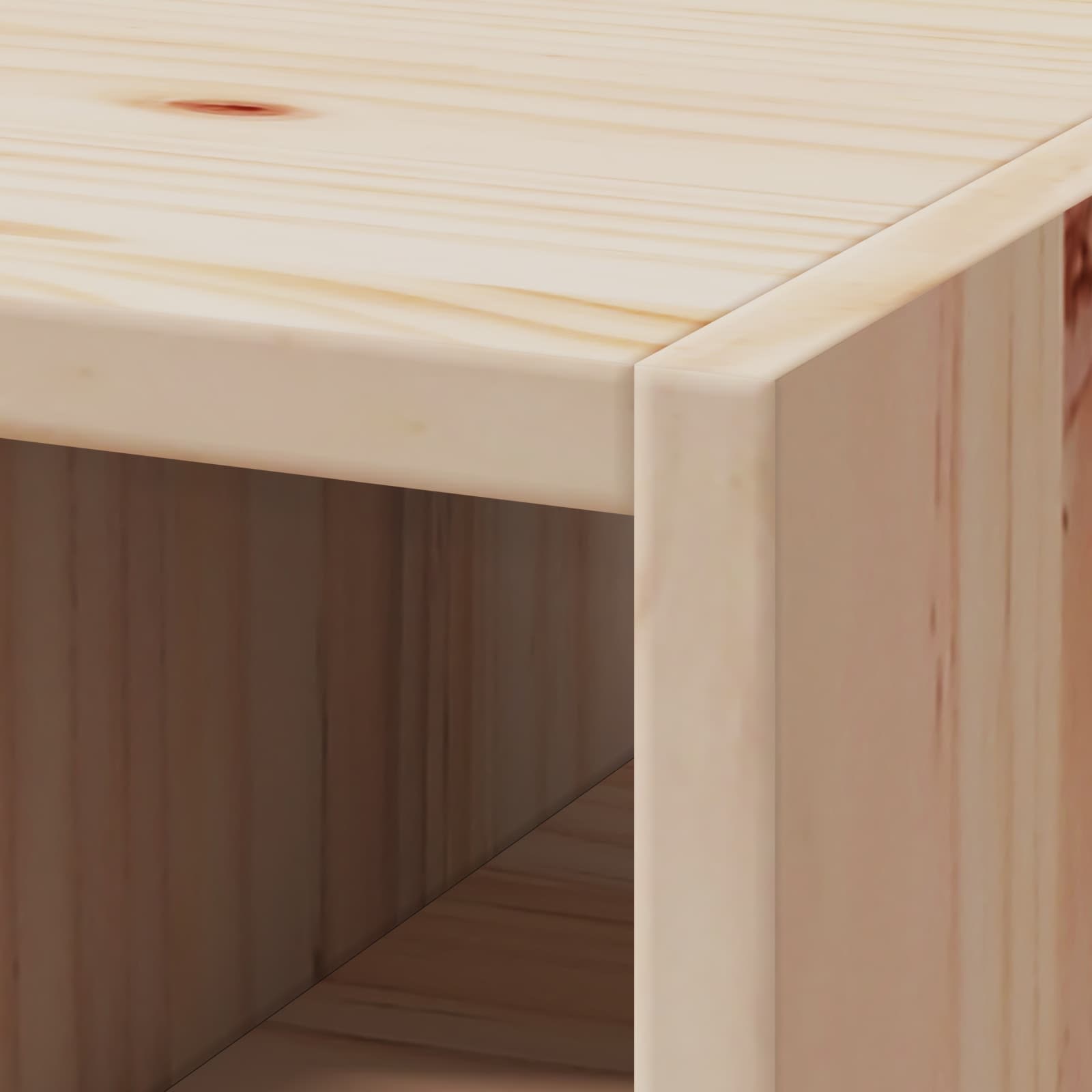 Raft pentru vin 2 pcs natural 56 x 25 x 56 cm Lemn de pin masiv GartenMobel Dekor