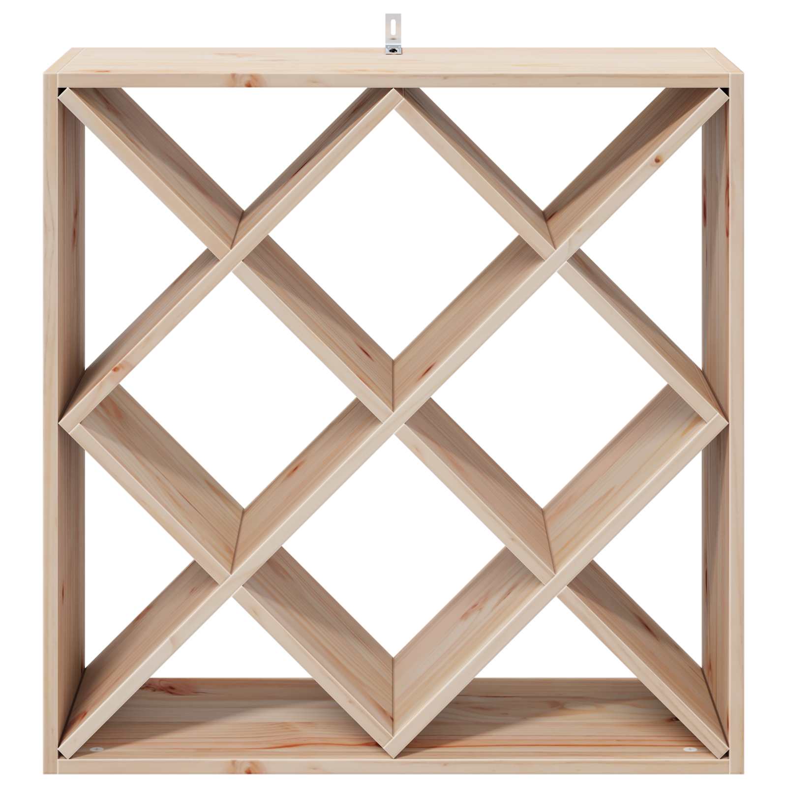 Raft pentru vin 2 pcs natural 62 x 25 x 62 cm Lemn de pin masiv GartenMobel Dekor