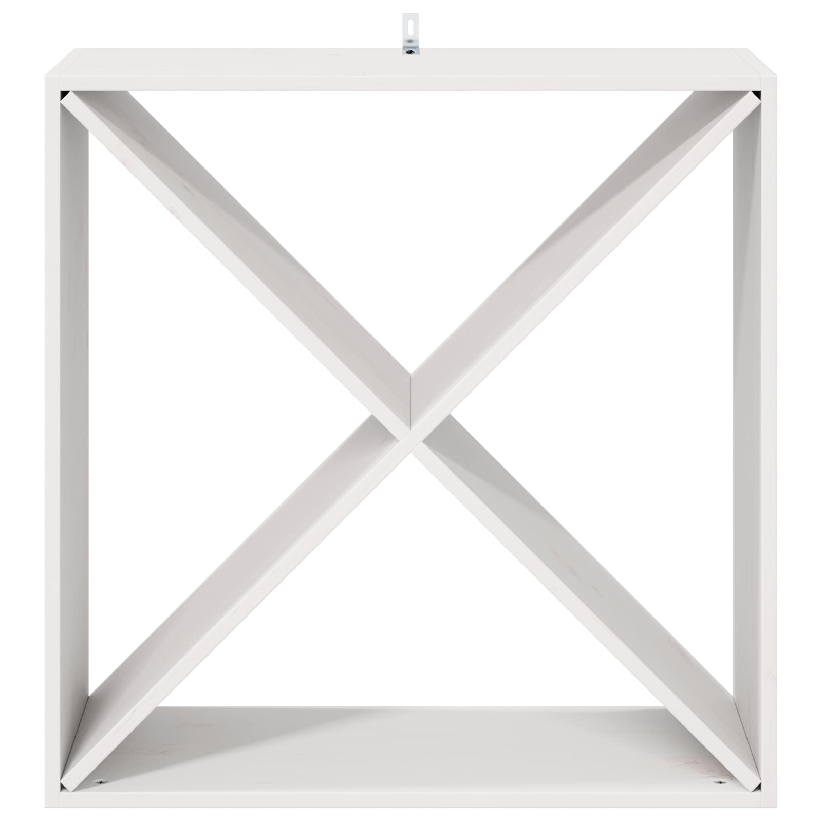 Raft pentru vin 4 pcs Alb 62 x 25 x 62 cm Lemn de pin masiv GartenMobel Dekor