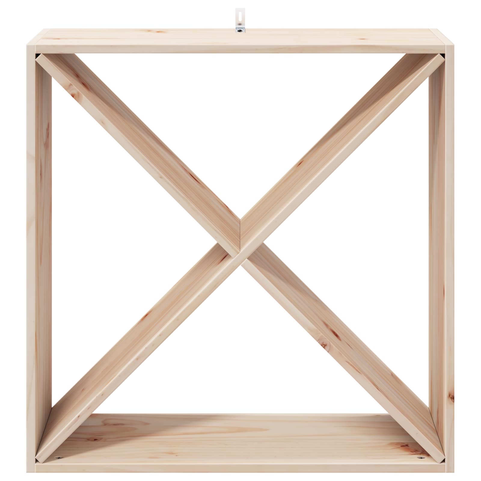 Raft pentru vin 4 pcs natural 62 x 25 x 62 cm Lemn de pin masiv GartenMobel Dekor