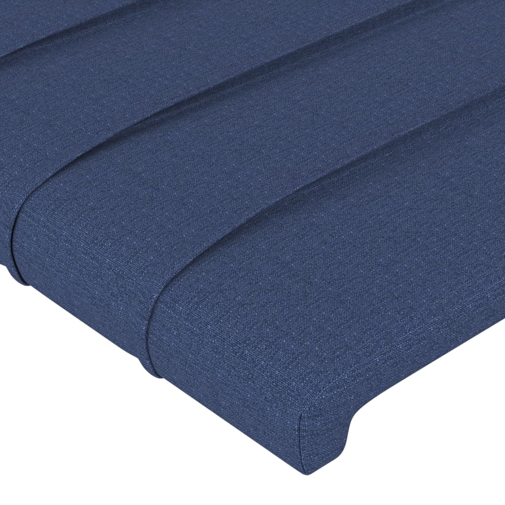 Tăblie de pat cu aripioare, albastru, 183x23x78/88 cm textil GartenMobel Dekor