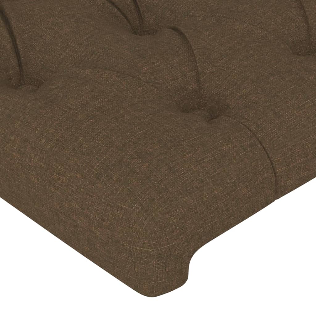 Tăblie de pat cu aripioare maro închis 183x23x78/88 cm textil GartenMobel Dekor