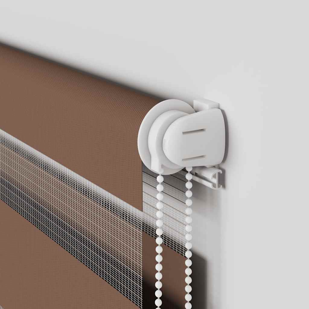 Jaluzea tip zebra maro lățime țesătură 75,9 cm poliester GartenMobel Dekor