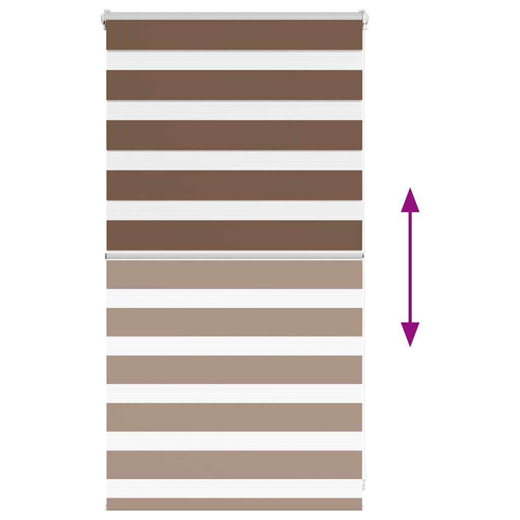 Jaluzea tip zebra maro lățime țesătură 75,9 cm poliester GartenMobel Dekor