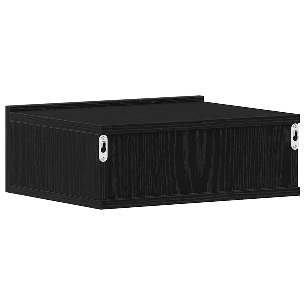 Noptiere plutitoare 2 buc. stejar negru 40x32x15 cm lemn stratificat GartenMobel Dekor