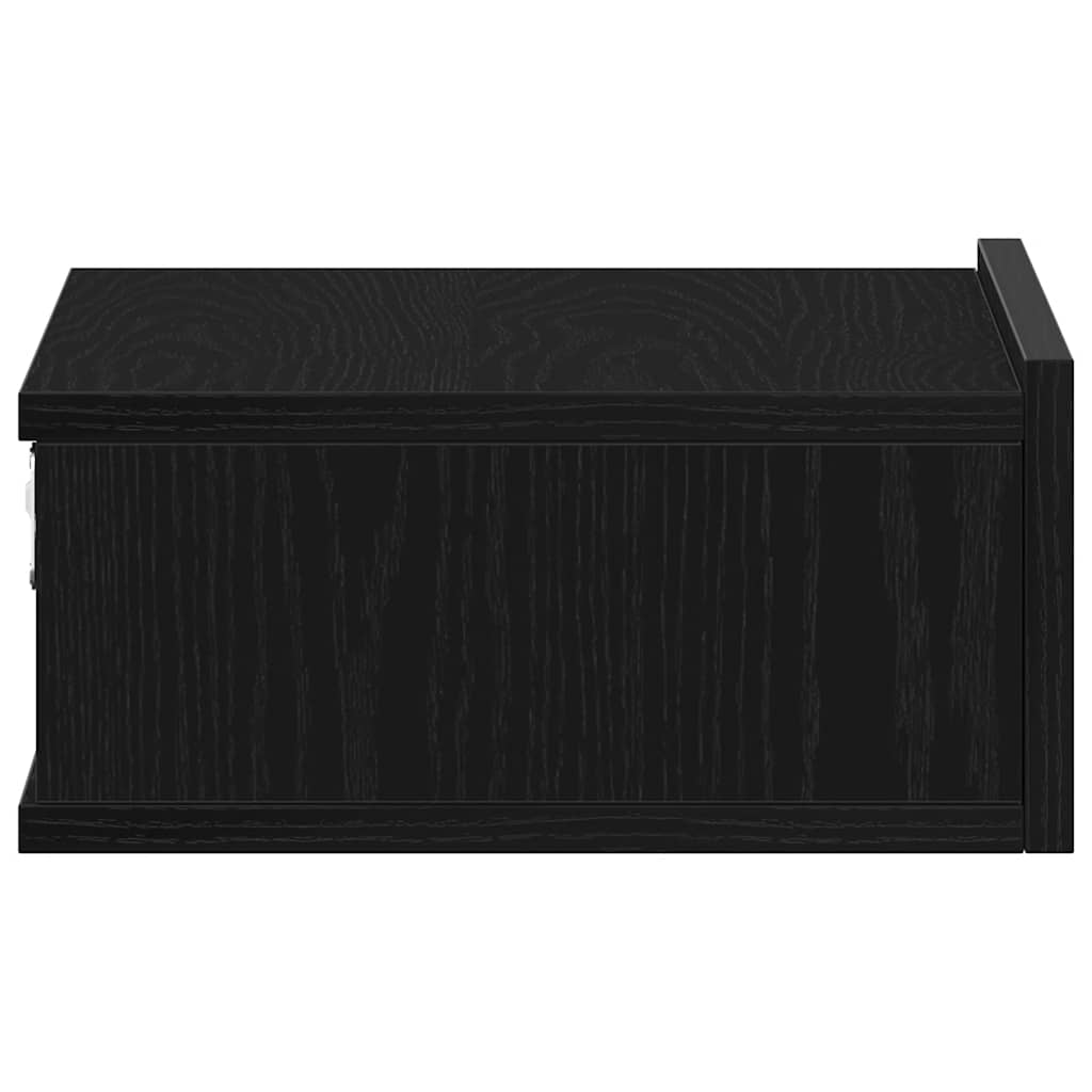 Noptiere plutitoare 2 buc. stejar negru 40x32x15 cm lemn stratificat GartenMobel Dekor