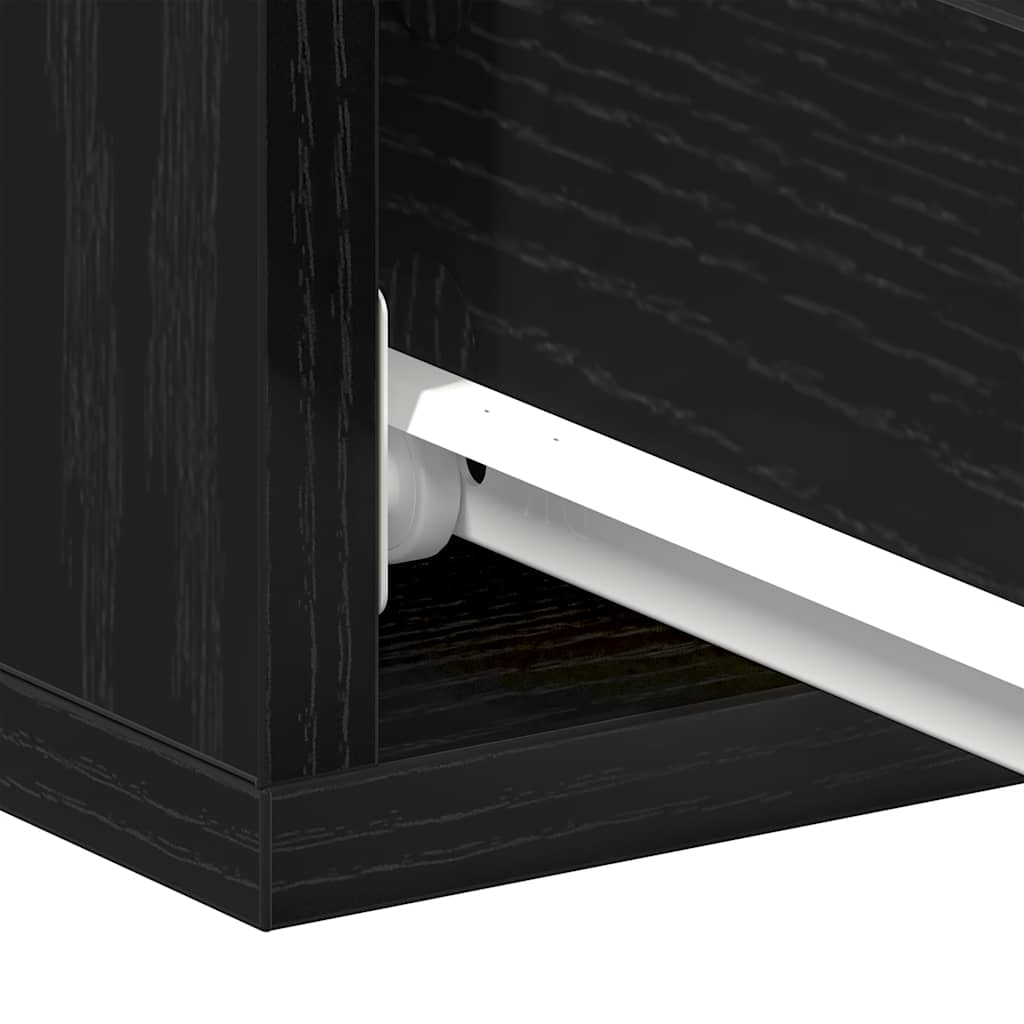 Noptiere plutitoare 2 buc. stejar negru 40x32x15 cm lemn stratificat GartenMobel Dekor