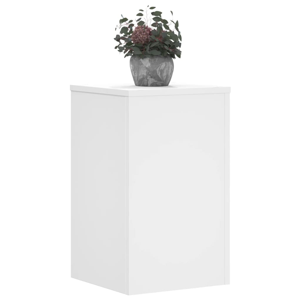 Suporturi de plante, 2 buc., alb, 30x30x50 cm, lemn prelucrat GartenMobel Dekor