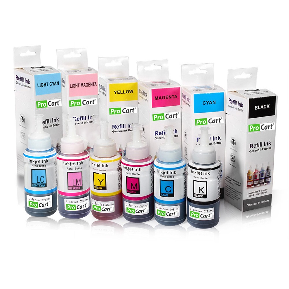 Set 6 culori cerneala refill foto dye pentru epson seria l MultiMark GlobalProd