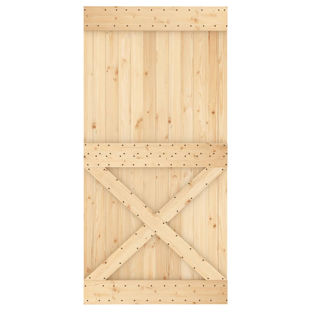 Ușă glisantă cu set feronerie, 100x210 cm, lemn masiv de pin GartenMobel Dekor