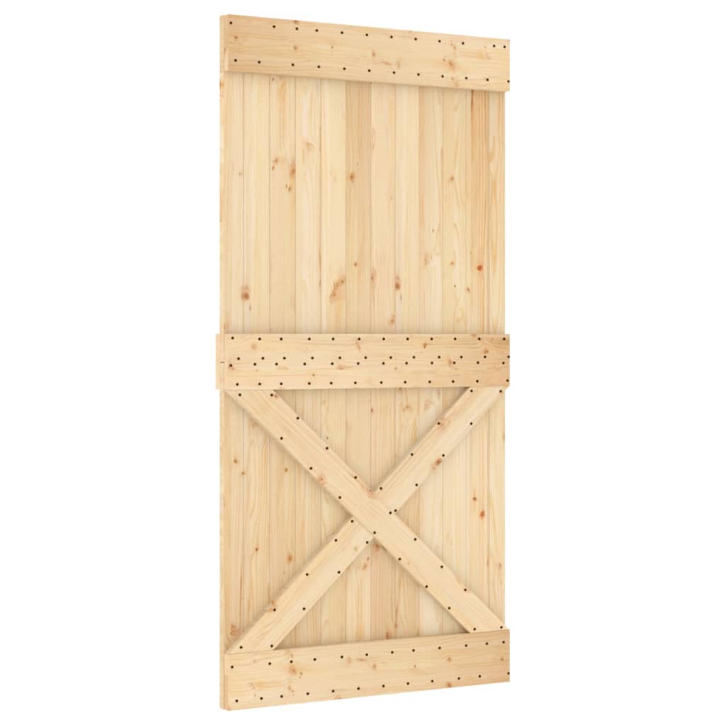 Ușă glisantă cu set feronerie, 100x210 cm, lemn masiv de pin GartenMobel Dekor