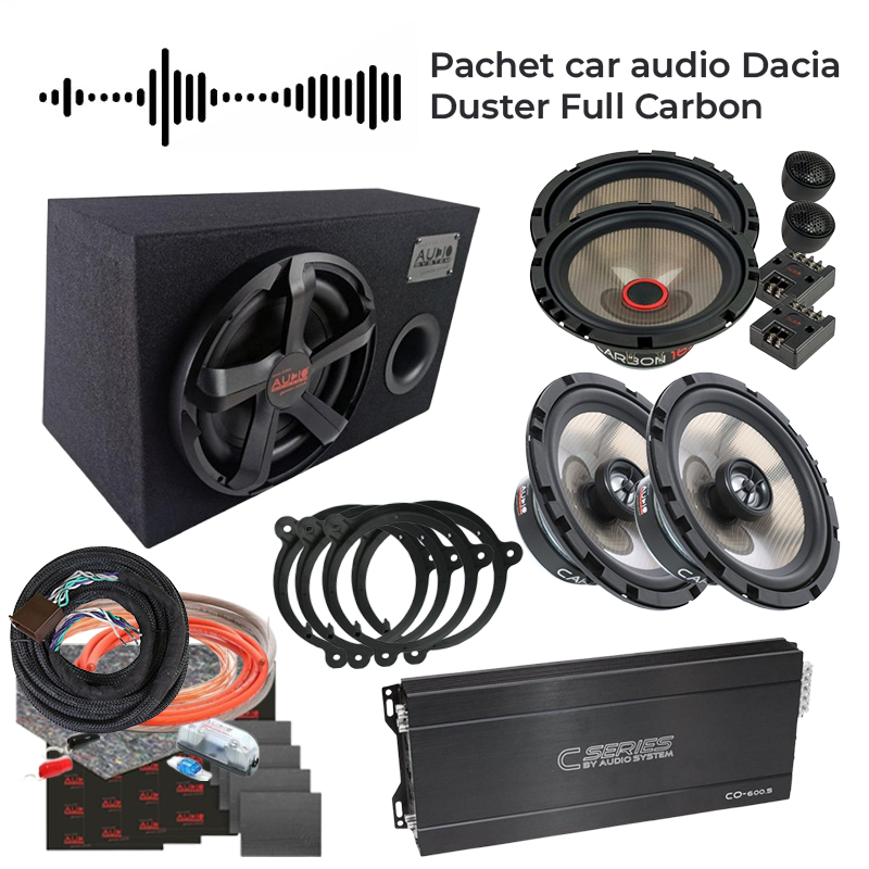 Pachet car audio Dacia Duster Full Carbon CarStore Technology