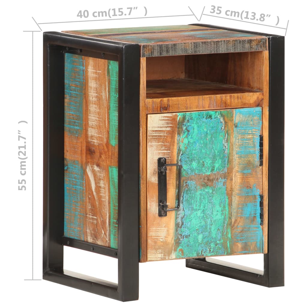 Noptieră, 40 x 35 x 55 cm, lemn masiv reciclat GartenMobel Dekor