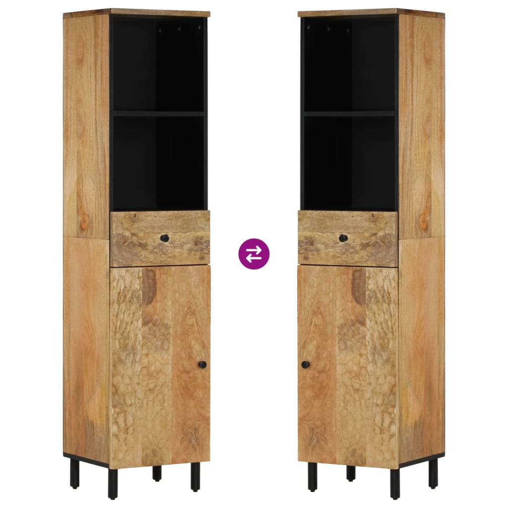 Dulap de baie, 38x33x160 cm, lemn masiv de mango GartenMobel Dekor