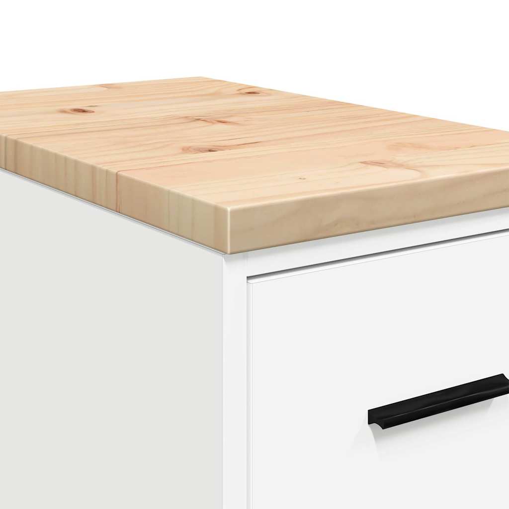 Dulap depozitare garaj alb 30x51x85 cm lemn masiv de pin GartenMobel Dekor