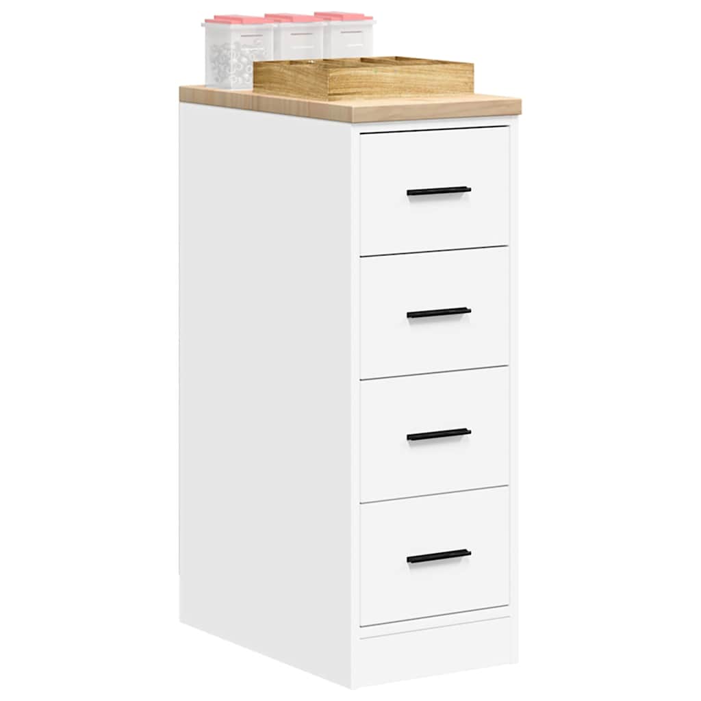 Dulap depozitare garaj alb 30x51x85 cm lemn masiv de pin GartenMobel Dekor