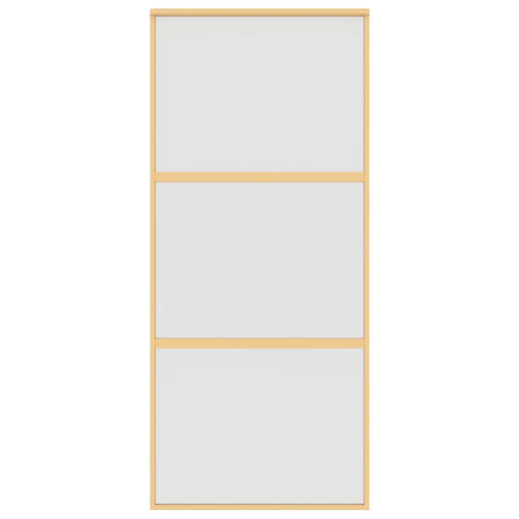 Ușă glisantă, auriu, 90x205 cm, sticlă ESG mată și aluminiu GartenMobel Dekor
