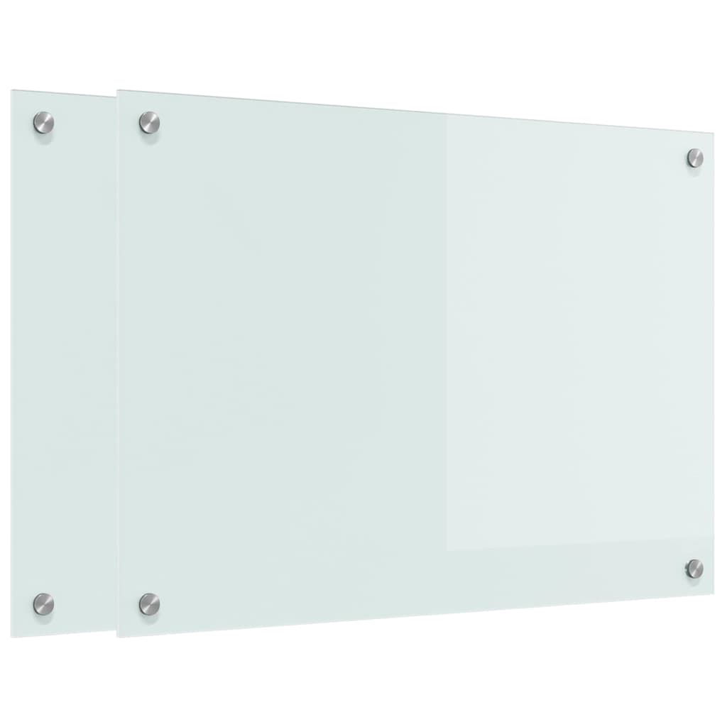 Spate de bucătărie 2 pcs Alb 70 x 50 cm sticlă securizată GartenMobel Dekor