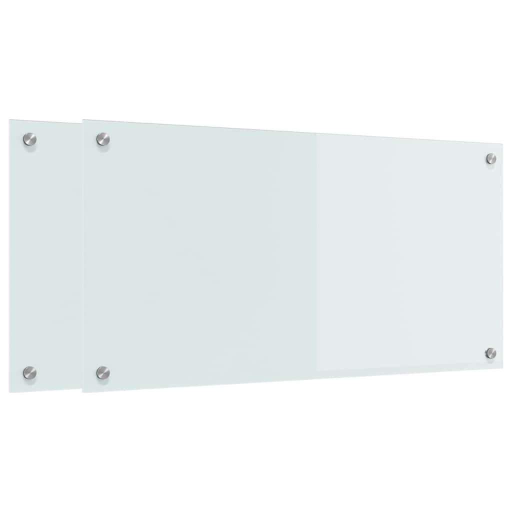 Spate de bucătărie 2 pcs Alb 80 x 40 cm sticlă securizată GartenMobel Dekor