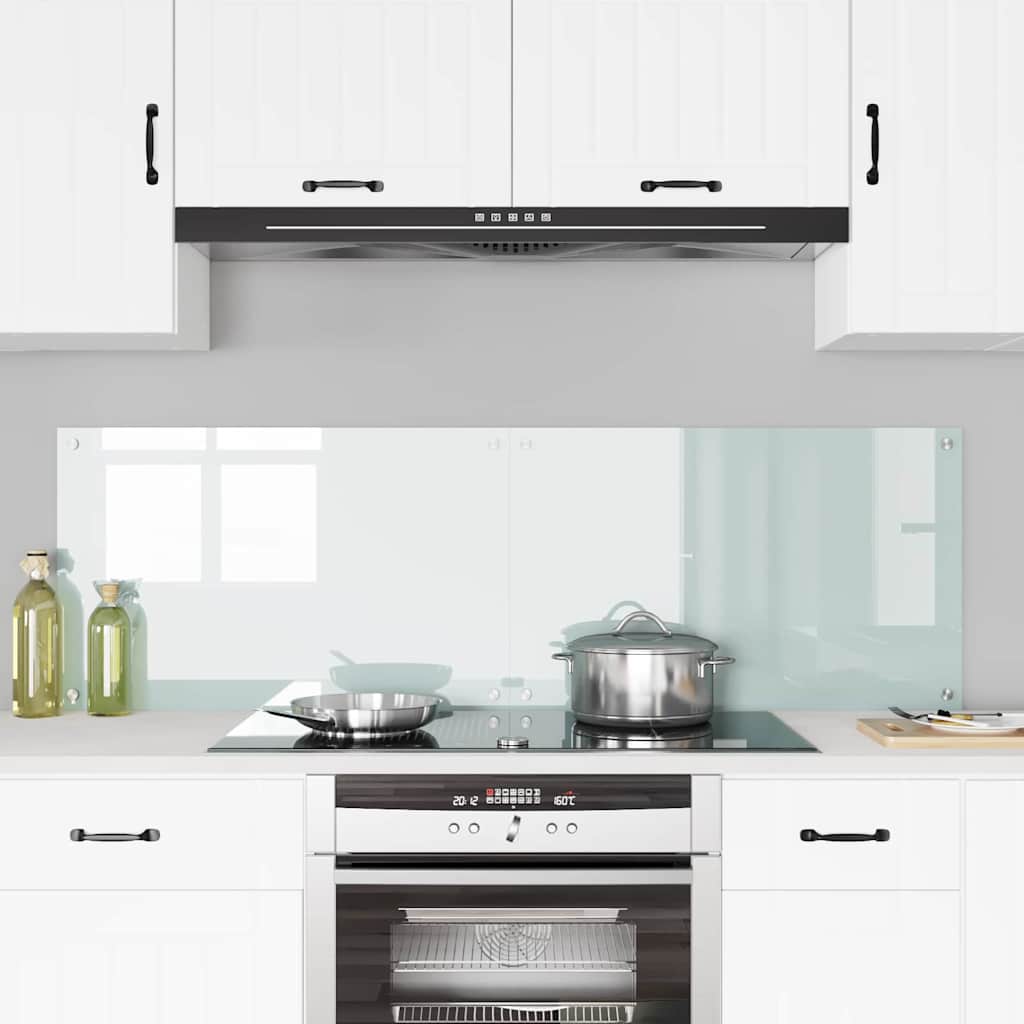 Spate de bucătărie 2 pcs Alb 80 x 50 cm sticlă securizată GartenMobel Dekor