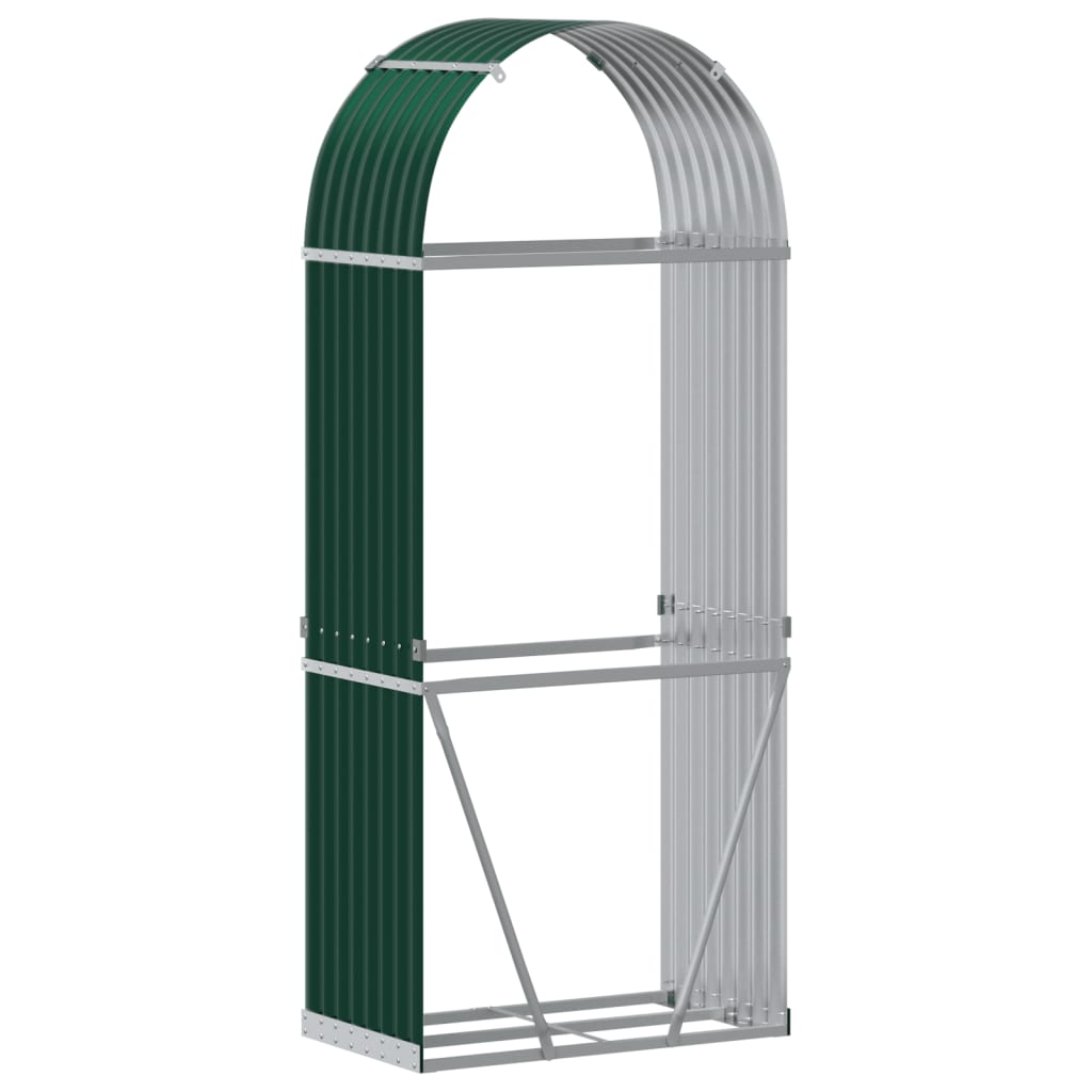 Suport pentru bușteni verde 80x45x190 cm oțel galvanizat GartenMobel Dekor