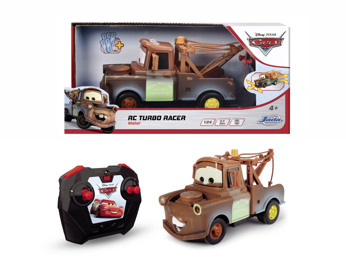JADA CARS TURBO RACER MASINA CU TELECOMANDA MATER SCARA 1 LA 24 SuperHeroes ToysZone