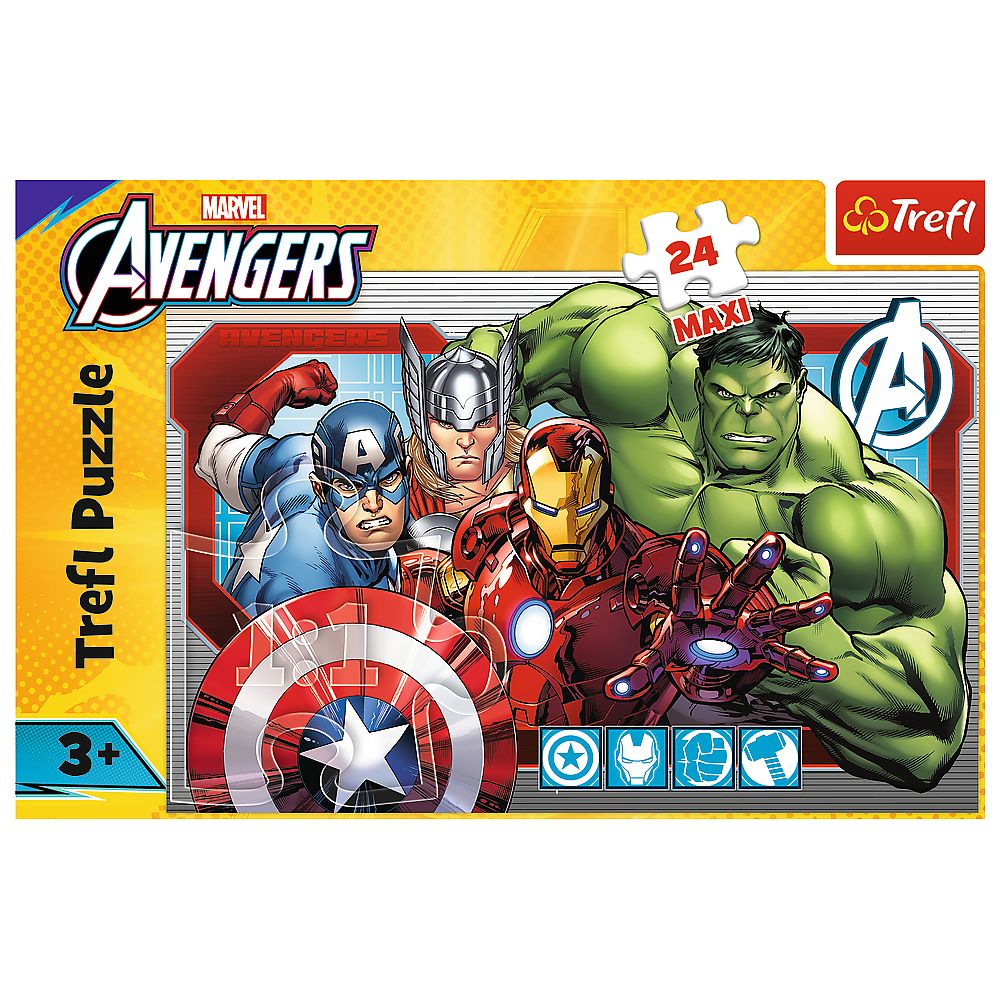 PUZZLE TREFL 24 MAXI MARVEL RAZBUNATORII INTOTDEAUNA JUST SuperHeroes ToysZone