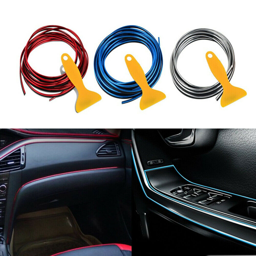 Banda decor interior crom TUNING, 5m, ROSU FAVLine Selection