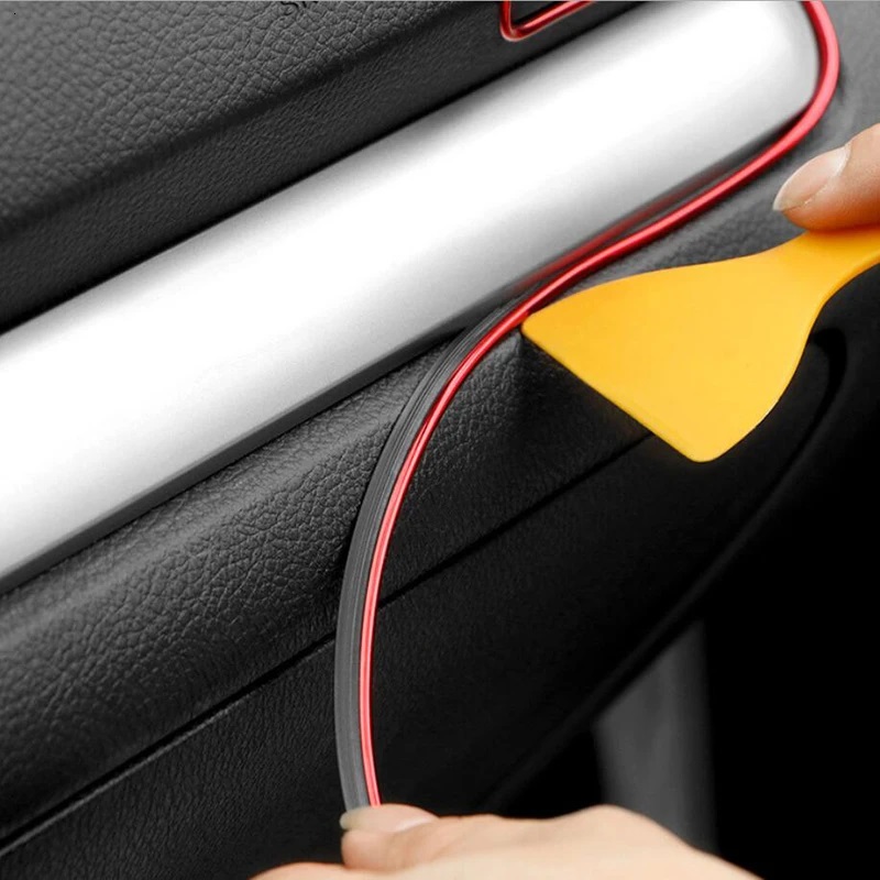 Banda decor interior crom TUNING, 5m, ROSU FAVLine Selection