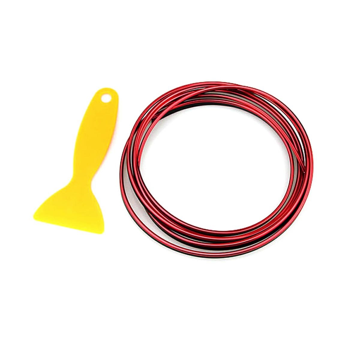 Banda decor interior crom TUNING, 5m, ROSU FAVLine Selection