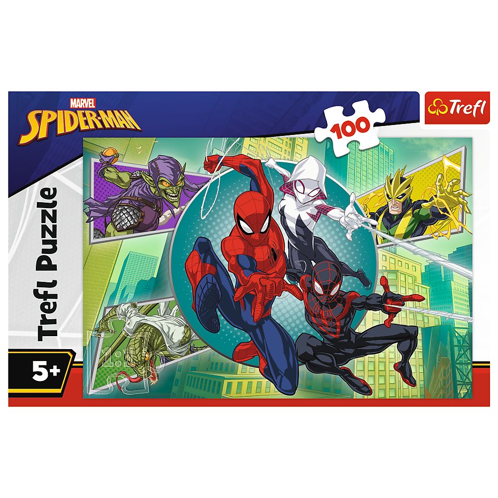 PUZZLE TREFL 100 MARVEL SPIDERMAN MASCA LUI SPIDERMAN SuperHeroes ToysZone
