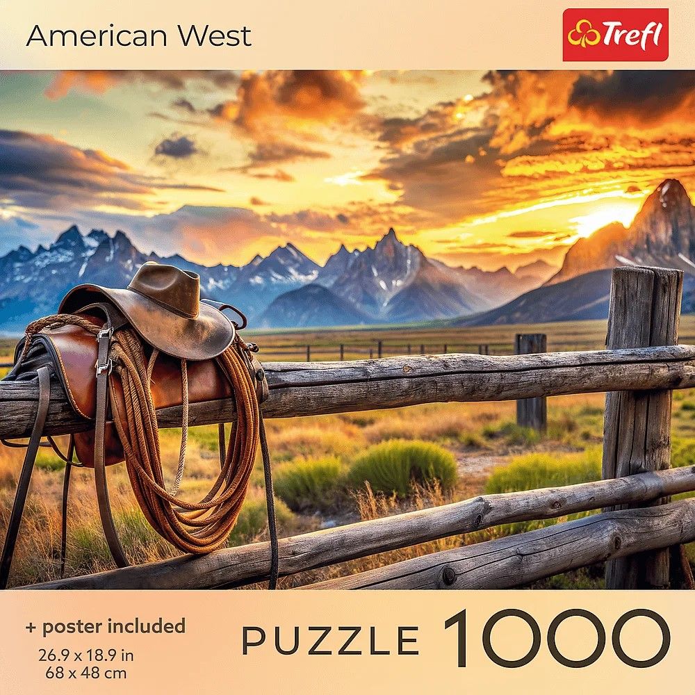 PUZZLE TREFL 1000 COLECTIA SUA VESTUL AMERICAN POSTER INCLUS SuperHeroes ToysZone