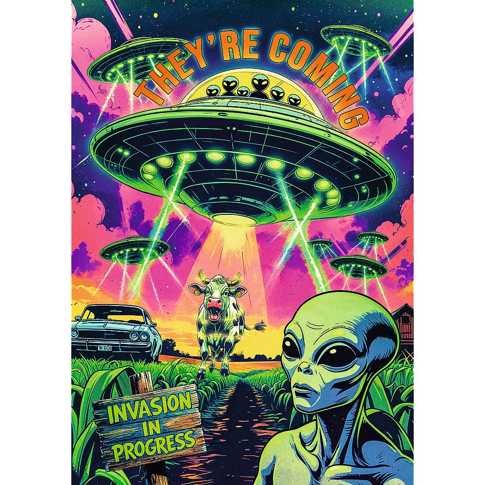 PUZZLE TREFL 1000 PREMIUM PLUS SALA GROAZEI OZN-URI SuperHeroes ToysZone