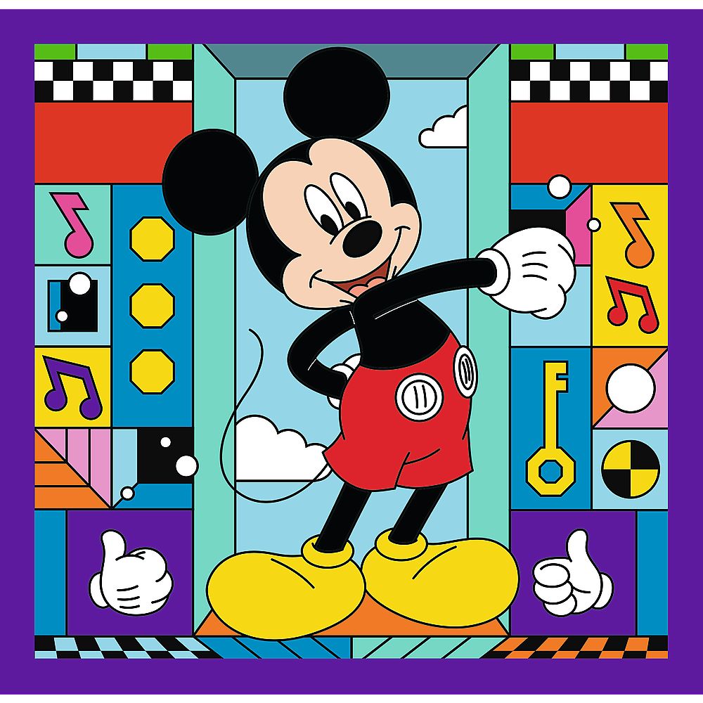 PUZZLE TREFL 3IN1 MICKEY MOUSE SI PRIETENII MICKEY SI ECHIPA LUI VESELA SuperHeroes ToysZone
