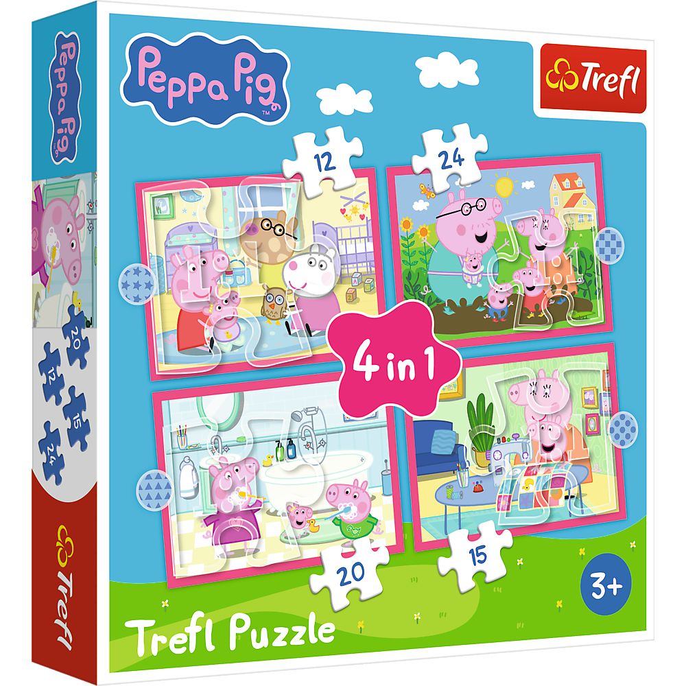 PUZZLE TREFL 4IN1 PEPPA PIG IUBESTE AVENTURILE SuperHeroes ToysZone