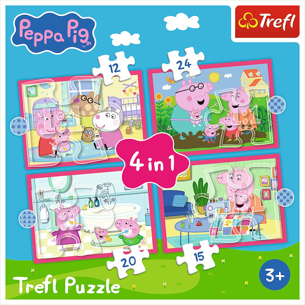 PUZZLE TREFL 4IN1 PEPPA PIG IUBESTE AVENTURILE SuperHeroes ToysZone