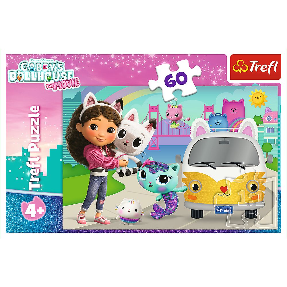 PUZZLE TREFL 60 GABBYS DOLLHOUSE CASA PISICII LUI GABBY SuperHeroes ToysZone