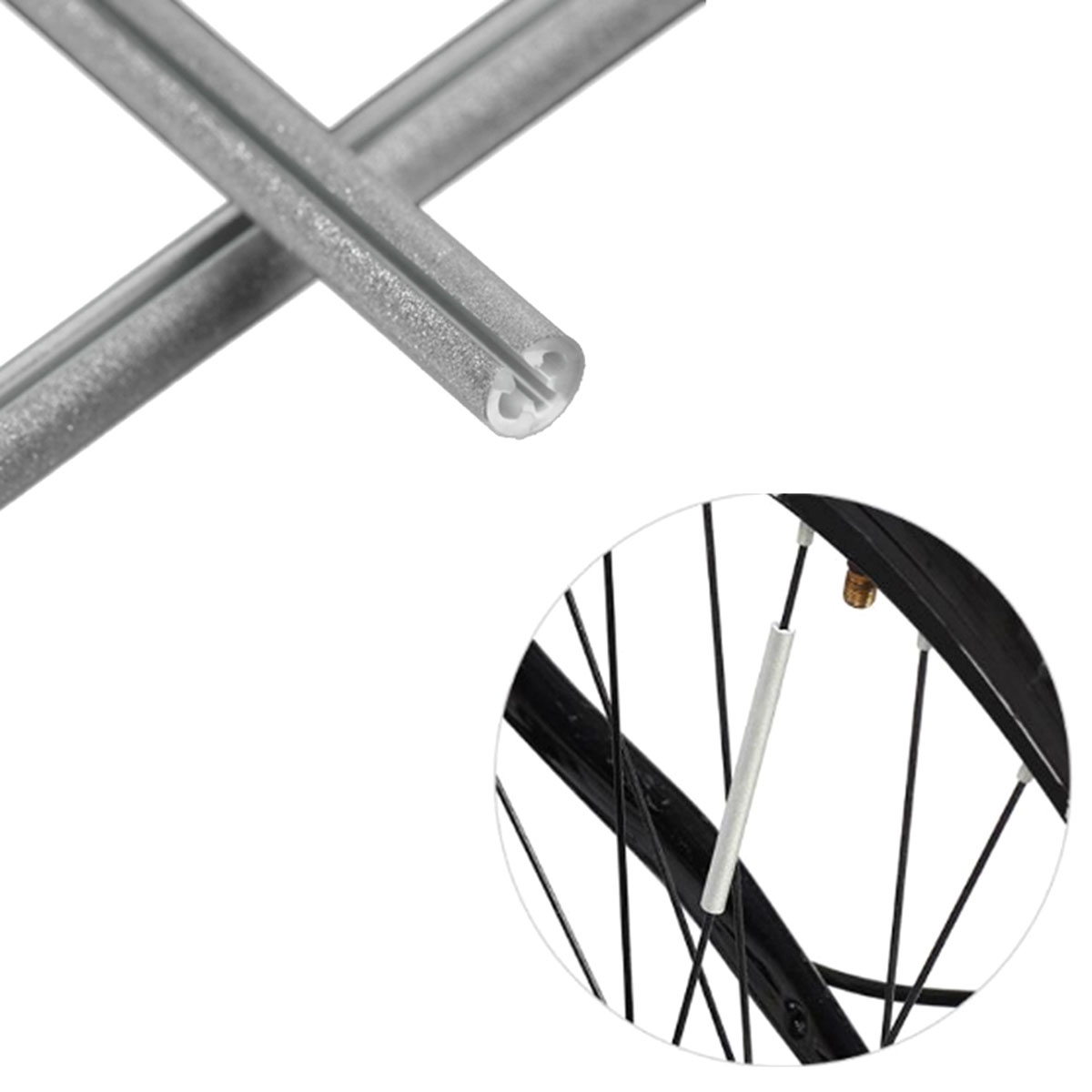 Set 12 ornamente din material reflectorizant pentru spite bicicleta, culoare verde FAVLine Selection