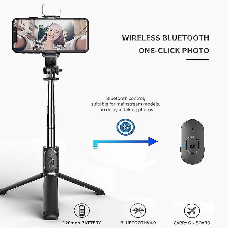 Set 3in1, Selfie Stick cu Lampa LED si Trepied, conectare Bluetooth, alimentare USB FAVLine Selection