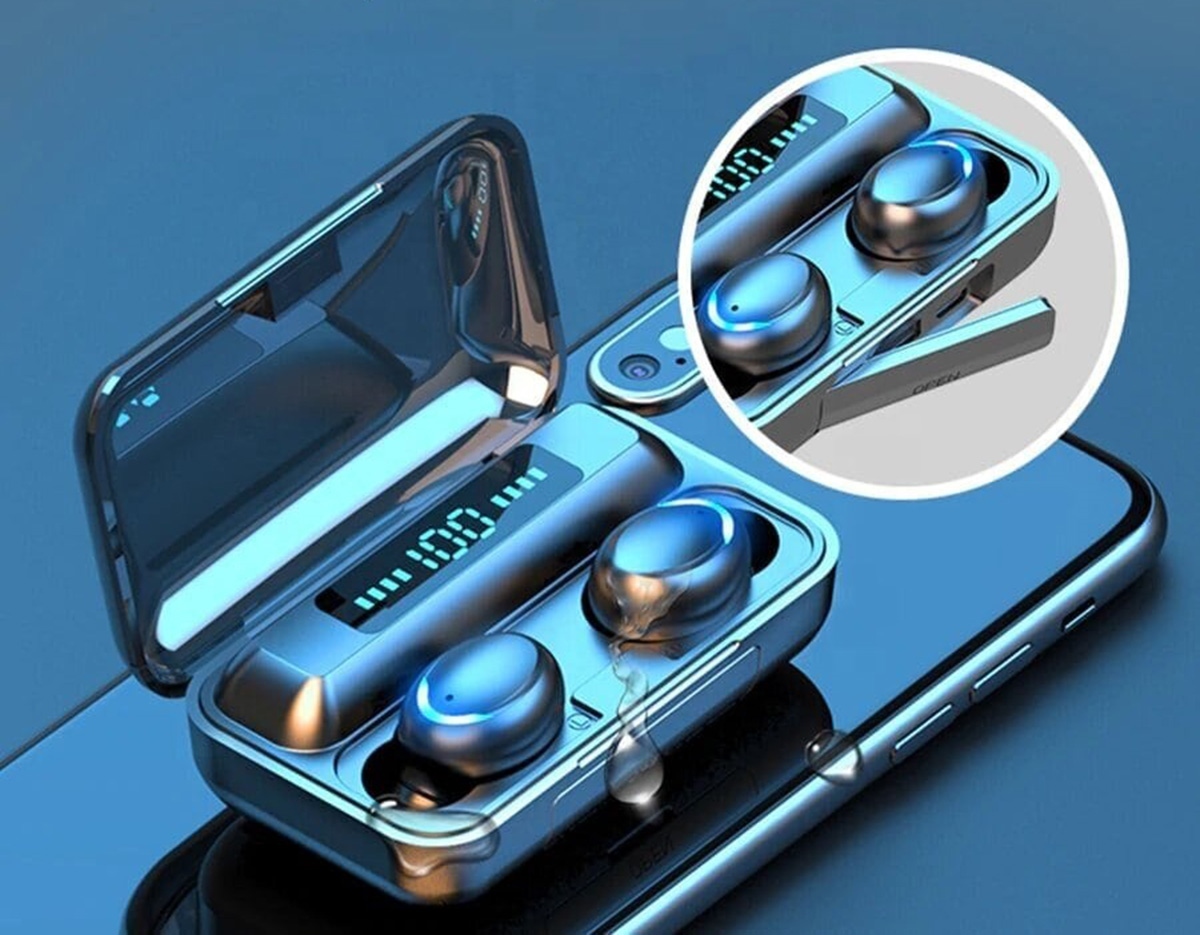 Casti fara fir TWS Ear Drops F9 cu statie de andocare/incarcare FAVLine Selection