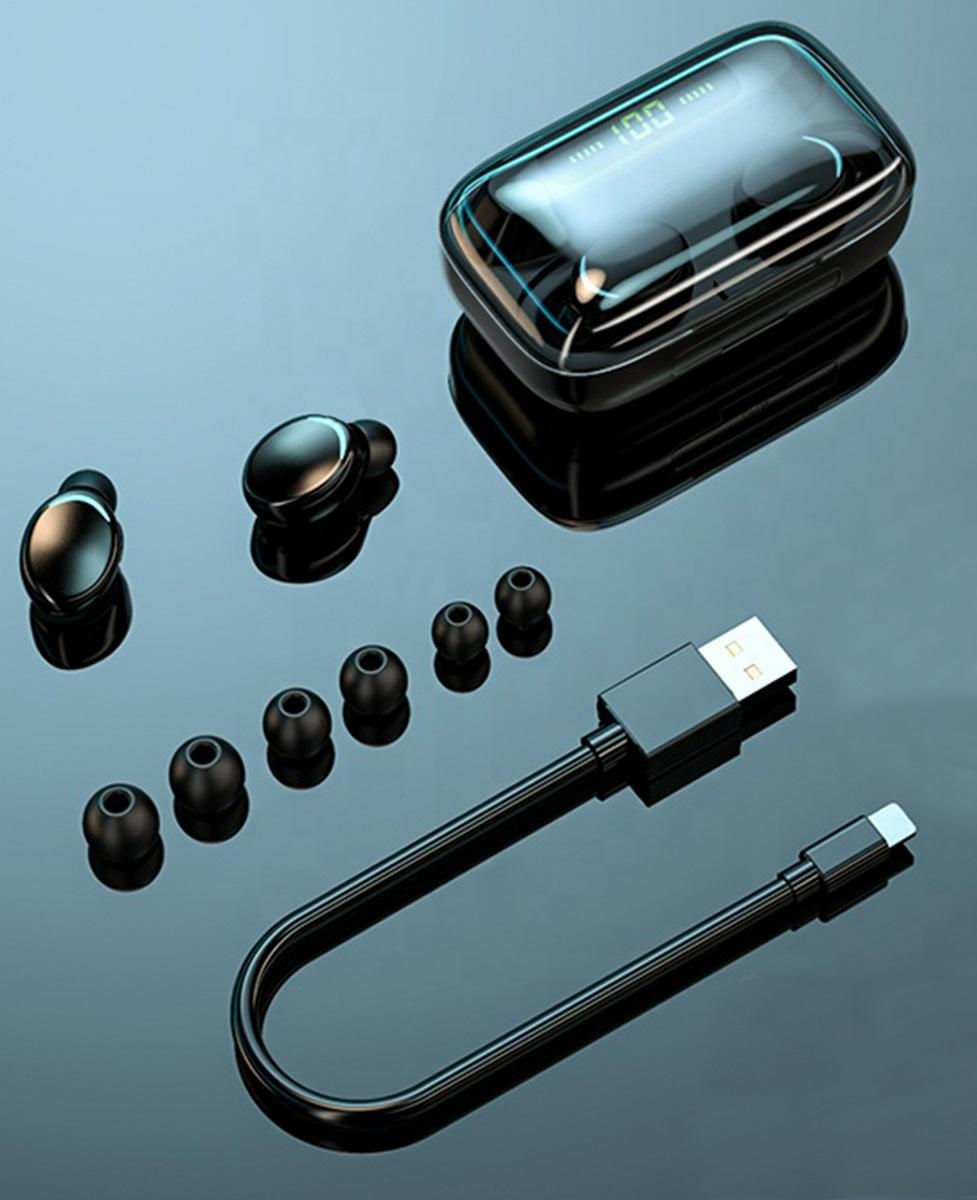 Casti fara fir TWS Ear Drops F9 cu statie de andocare/incarcare FAVLine Selection