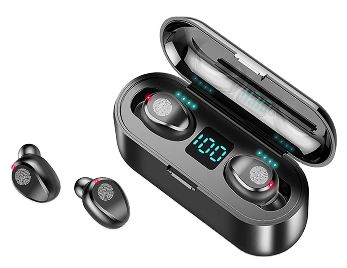 Casti fara fir TWS Ear Drops cu statie de andocare/incarcare FAVLine Selection