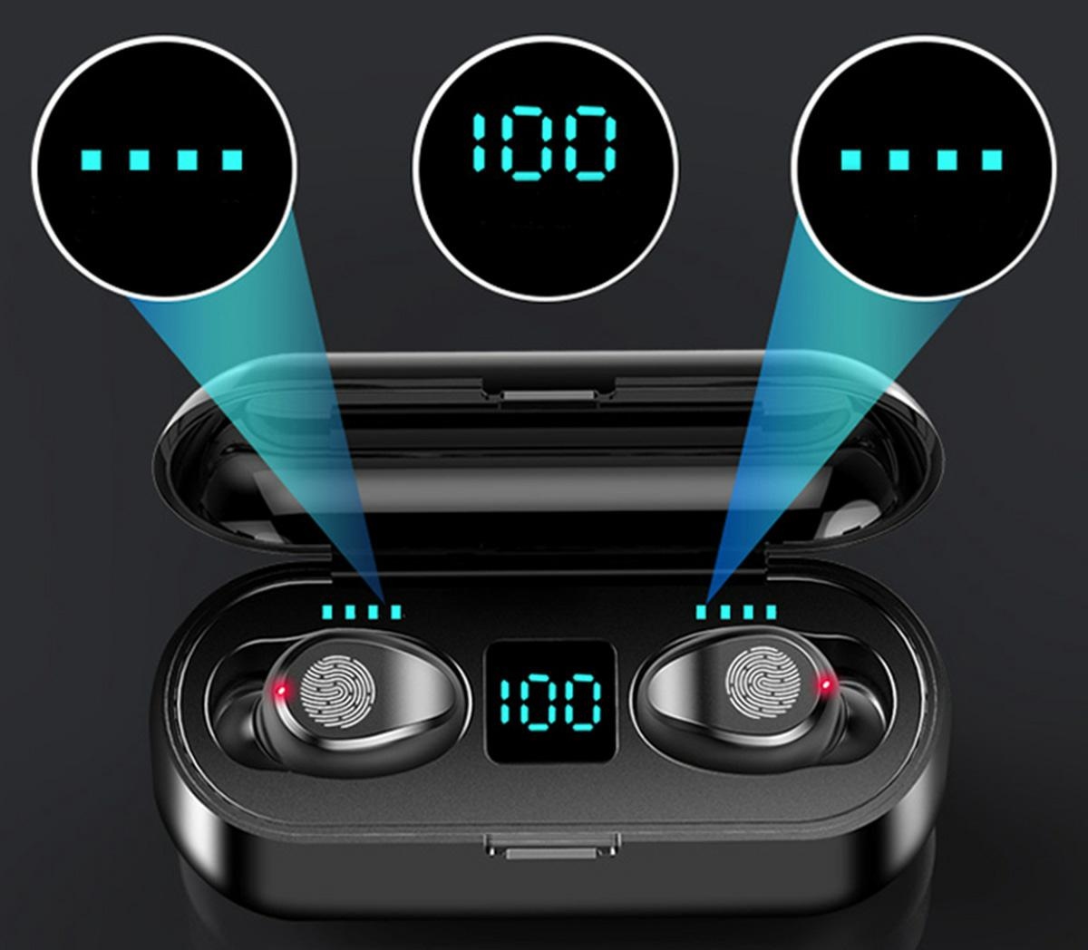 Casti fara fir TWS Ear Drops cu statie de andocare/incarcare FAVLine Selection