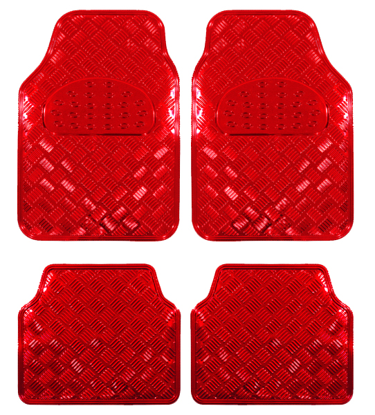 Covorase Auto Universale, model Diamond, culoare Crom Rosu FAVLine Selection