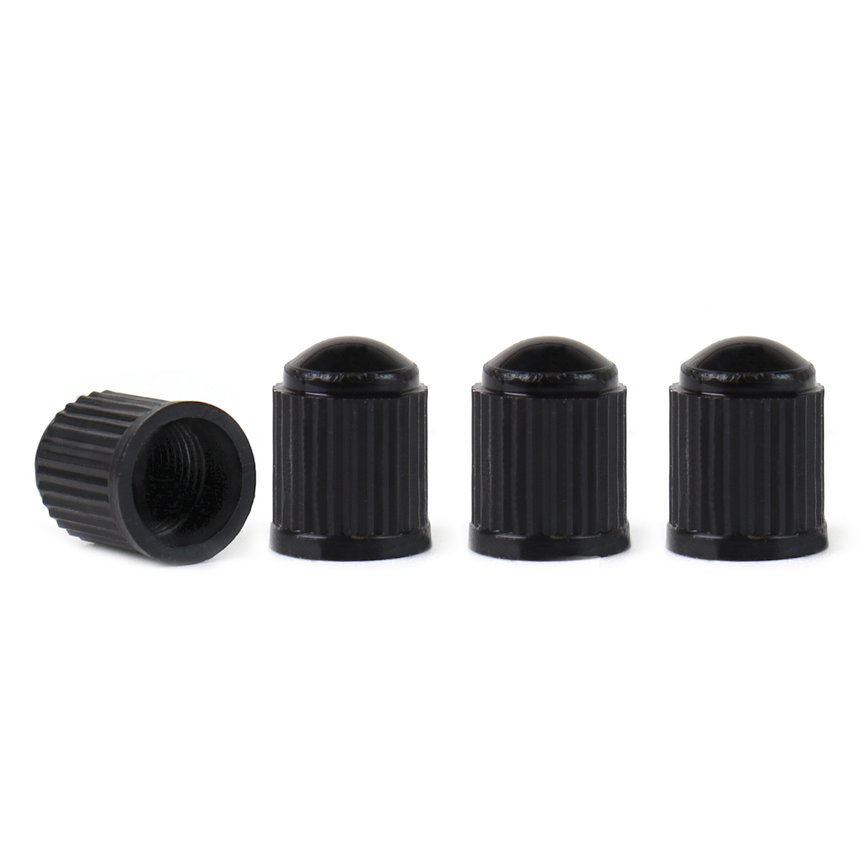 Set 4 capacele auto din plastic pentru ventil, culoare Neagra FAVLine Selection