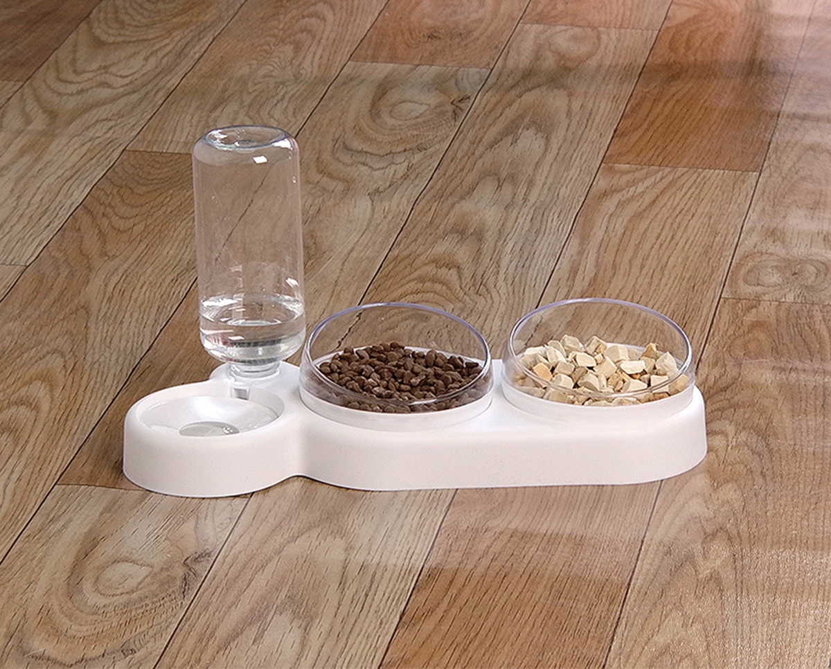 Vas Dublu Inclinat pentru hranire pisici cu Dispenser Apa, AVX-AG684E FAVLine Selection