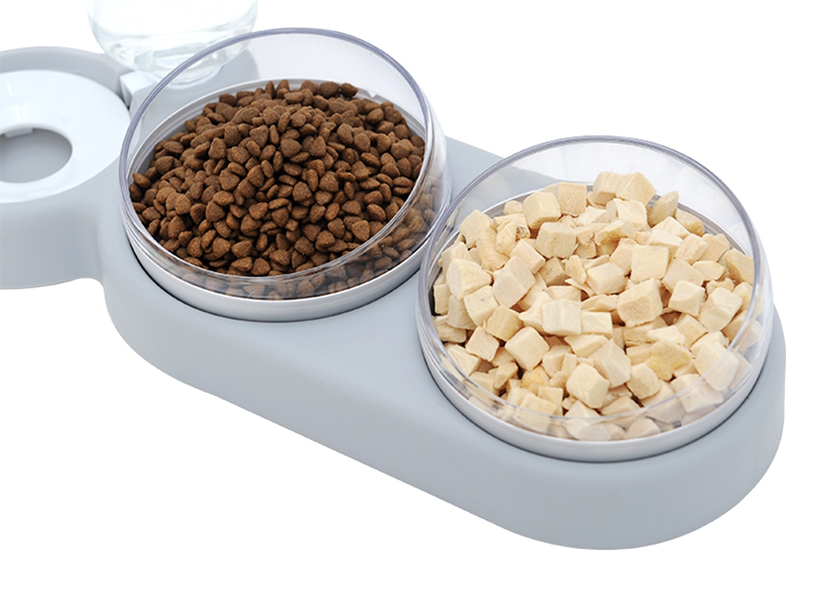 Vas Dublu Inclinat pentru hranire pisici cu Dispenser Apa, AVX-AG684E FAVLine Selection