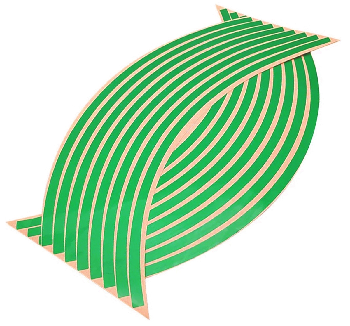 Set 16 ornamente Reflectorizante pentru jante auto, moto, culoare Verde FAVLine Selection